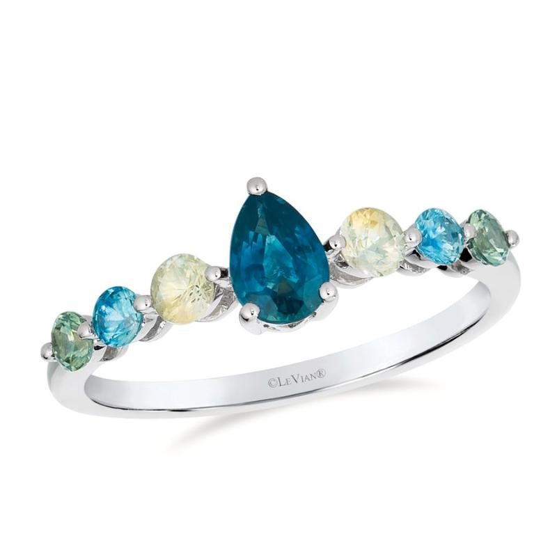 Le Vian&reg; Ring featuring 7/8 cts. Montana Sapphire Ombré&trade; , set in 14K Vanilla Gold&reg;