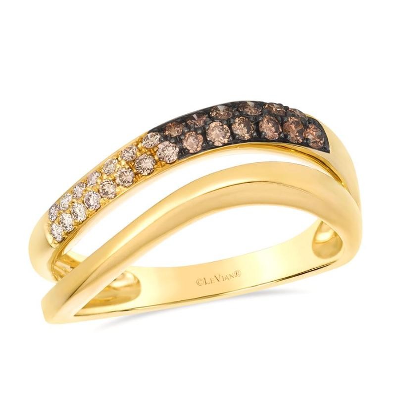 Le Vian Ombre&reg; Ring featuring 1/4 cts. Chocolate Ombré&reg; Diamonds , 1/10 cts. Nude Diamonds&trade; set in 14K Honey Gold&trade;