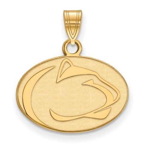 Penn State 10k Yellow Gold Lion Head Pendant Small