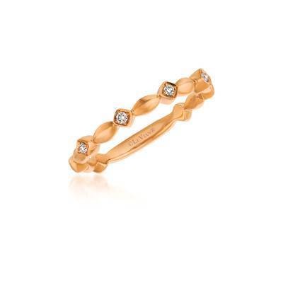LeVian 14K Strawberry Gold® Ring with Vanilla Diamonds® 1/20 cttw