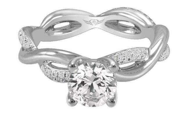 Martin Flyer Twisted Solitaire Ring
