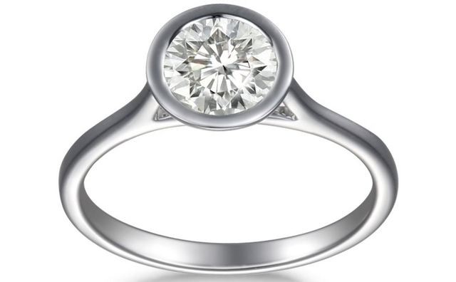 Martin Flyer Bezelset Engagement Ring