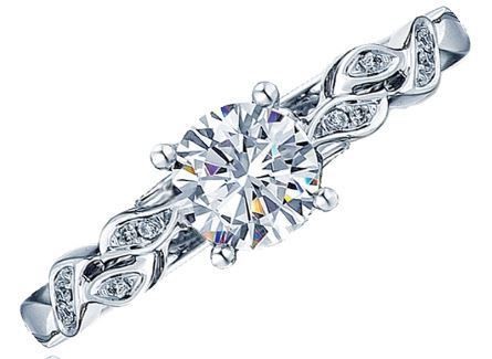 Frederic Sage Round Diamond Channel Twist Engagement Ring