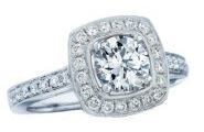 Fredric Sage White Gold Halo Engagement Ring