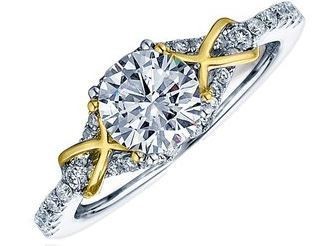 Frederic Sage Round Halo Yellow Gold Twist Engagement Ring