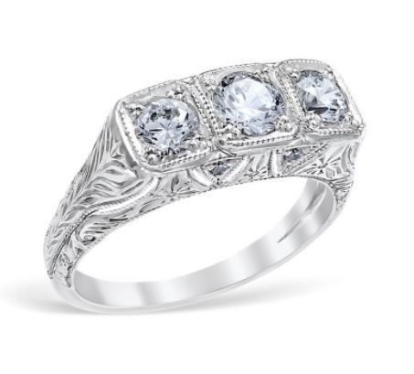 Vintage three stone ring hotsell