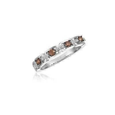 LeVian 14K Vanilla Gold® Ring with Chocolate Diamonds® 1/5 cttw and Vanilla Diamonds® 1/15 cttw