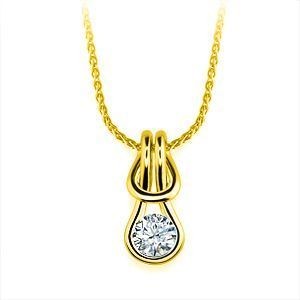 Elegant Everlon 1/4 Ct. Knot Pendant 10k Yellow Gold