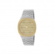 Gucci 25H Interlocking G Watch with Yellow