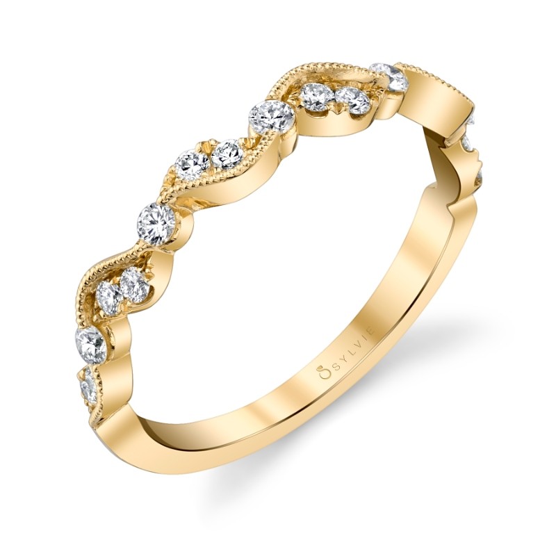 Sylvie Unique Stackable Wedding Band - Nathalie