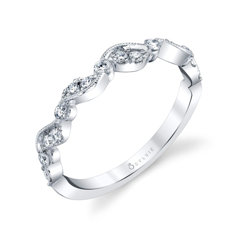 Sylvie Unique Stackable Wedding Band - Nathalie