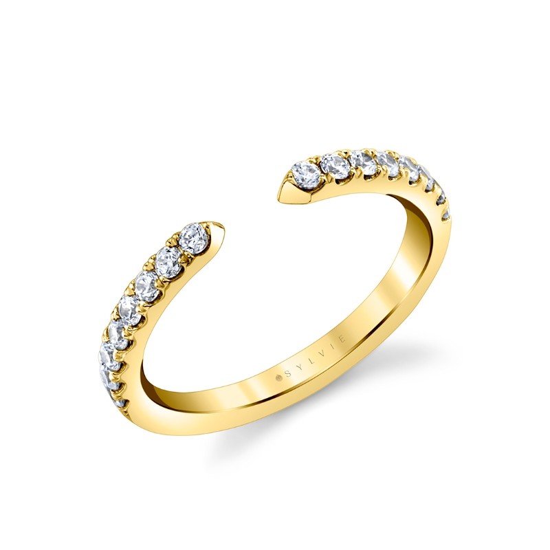 Sylvie Classic Modern Open Wedding Band