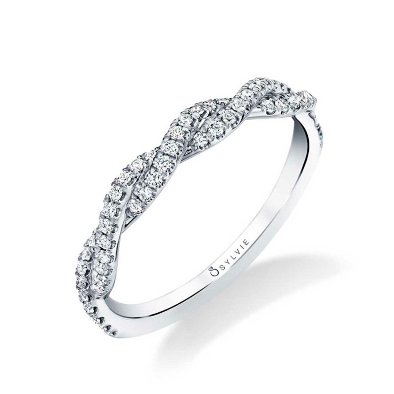 Sylvie Modern Spiral Wedding Band - Leana