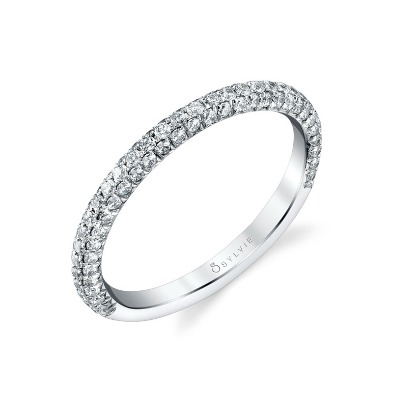 Sylvie Classic Pave Wedding Band - Jayla