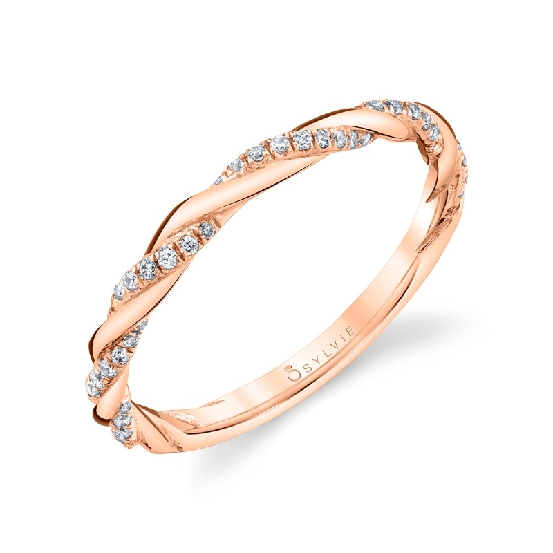 Sylvie Spiral Diamond Wedding Band - Jolie