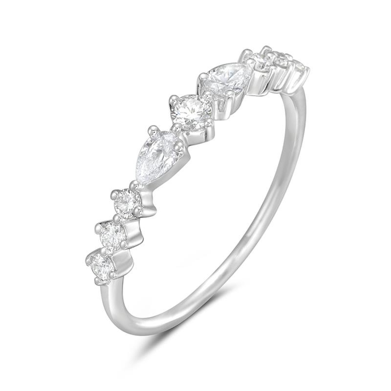 Pear and Round Diamond Band