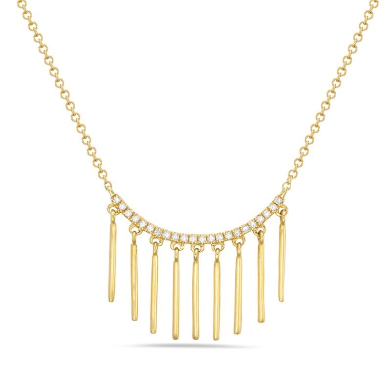 14 Karat Yellow Gold Fringe Necklace