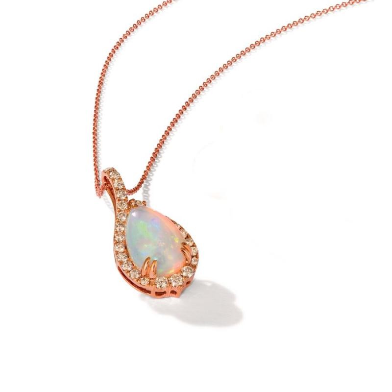 Le Vian&reg; Pendant featuring 2 1/5 cts. Neopolitan Opal&reg; , 5/8 cts. Nude Diamonds&trade; set in 14K Strawberry Gold&reg;