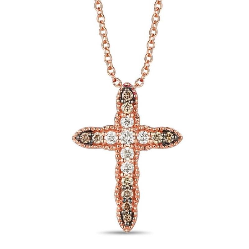 Le Vian Ombre&reg; Pendant featuring 1/3 cts. Chocolate Ombré&reg; Diamonds set in 14K Strawberry Gold&reg;
