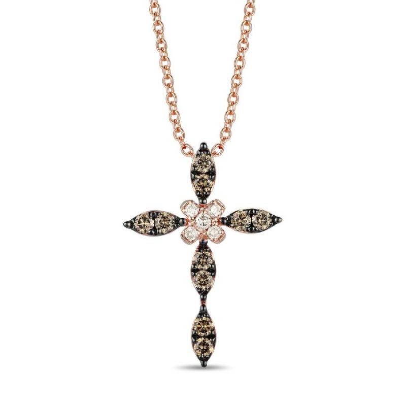 Le Vian&reg; Pendant featuring 1/20 cts. Nude Diamonds&trade; , 1/3 cts. Chocolate Diamonds&reg; set in 14K Strawberry Gold&reg;