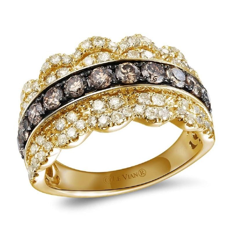 Le Vian&reg; Ring featuring 7/8 cts. Chocolate Diamonds&reg; , 3/4 cts. Nude Diamonds&trade; set in 14K Honey Gold&trade;