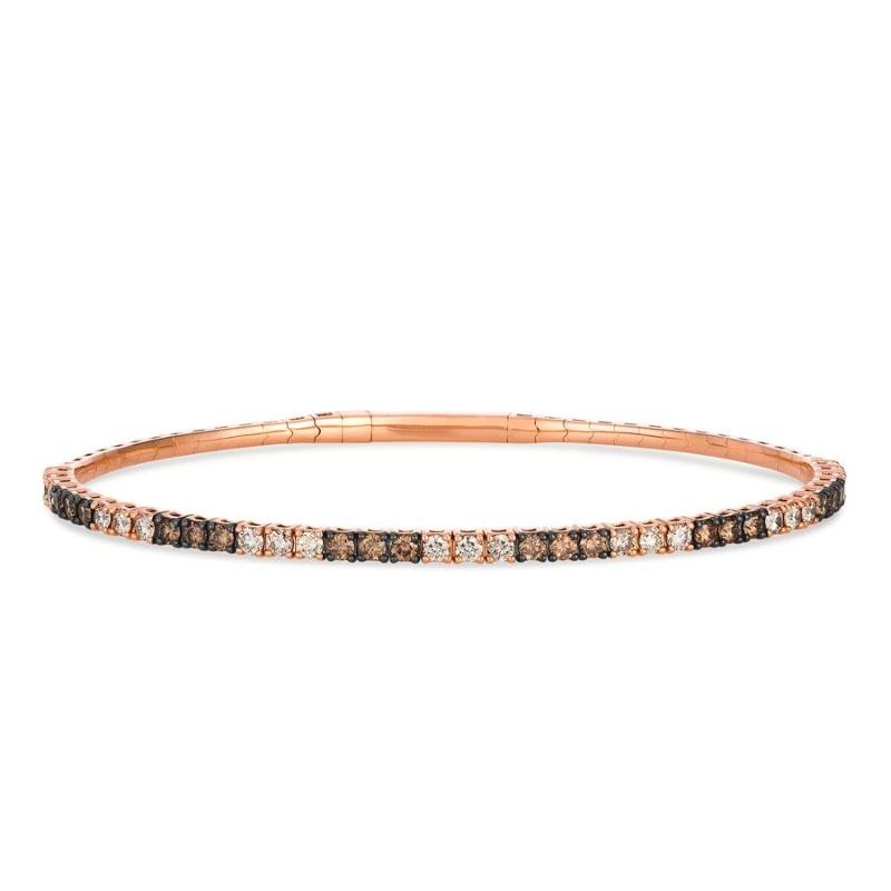 Le Vian&reg; Bangle featuring 5/8 cts. Chocolate Diamonds&reg; , 3/4 cts. Nude Diamonds&trade; set in 14K Strawberry Gold&reg;