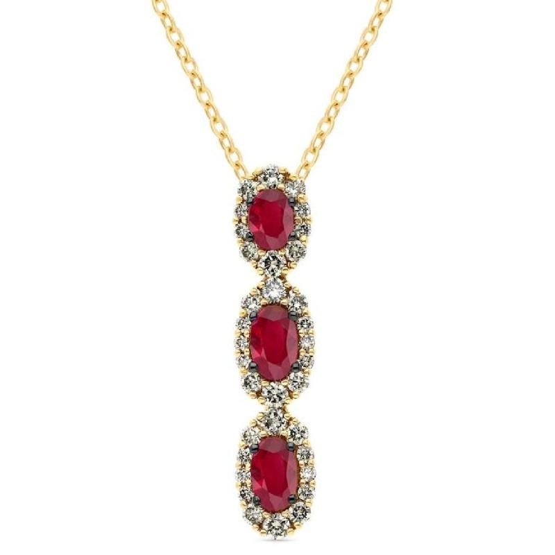 Le Vian&reg; Pendant featuring 3/4 cts. Passion Ruby&reg; , 3/8 cts. Nude Diamonds&trade; set in 14K Honey Gold&trade;