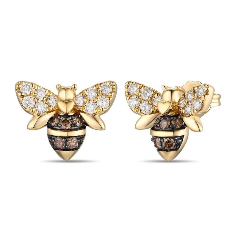 Le Vian&reg; Earrings featuring 1/5 cts. Chocolate Diamonds&reg; , 1/3 cts. Nude Diamonds&trade; set in 14K Honey Gold&trade;