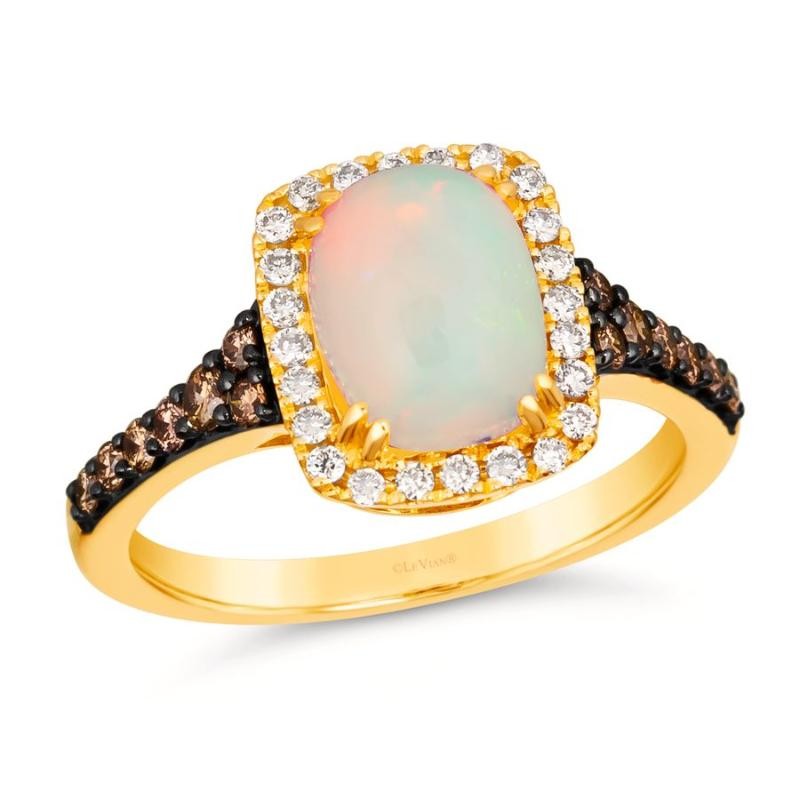 Le Vian&reg; Ring featuring 1 cts. Neopolitan Opal&reg; , 1/4 cts. Chocolate Diamonds&reg; , 1/6 cts. Nude Diamonds&trade; set in 14K Honey Gold&trade;