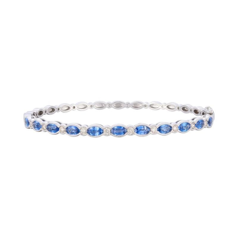Le Vian&reg; Bangle featuring 3 cts. Blueberry Sapphire&trade; , 3/8 cts. Vanilla Diamonds&reg; set in 14K Vanilla Gold&reg;