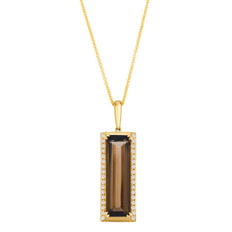 Le Vian&reg; Pendant featuring 4 1/4 cts. Chocolate Quartz&reg; , 1/5 cts. Nude Diamonds&trade; set in 14K Honey Gold&trade;