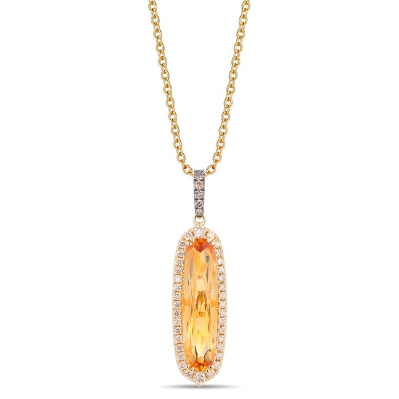 Le Vian&reg; Pendant featuring 2 5/8 cts. Cinnamon Citrine&reg; , 1/4 cts. Nude Diamonds&trade; , 1/20 cts. Chocolate Diamonds&reg; set in 14K Honey Gold&trade;