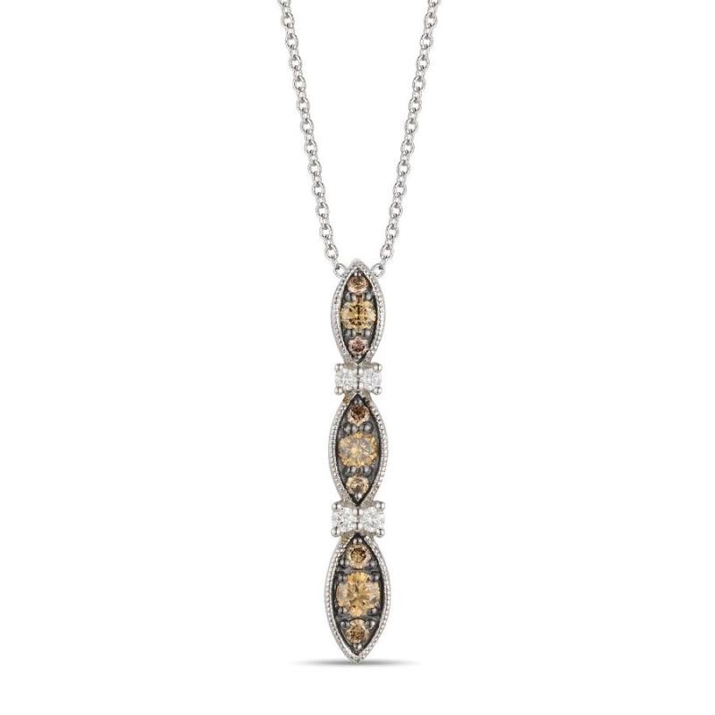 Le Vian Couture&reg; Pendant featuring 1/5 cts. Chocolate Diamonds&reg; , 1/20 cts. Vanilla Diamonds&reg; set in P95