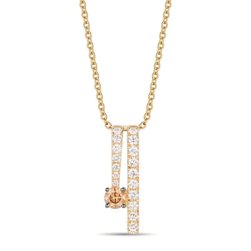 Le Vian Chocolatier&reg; Pendant featuring 1/3 cts. Chocolate Diamonds&reg; , 3/8 cts. Vanilla Diamonds&reg; set in 14K Honey Gold&trade;