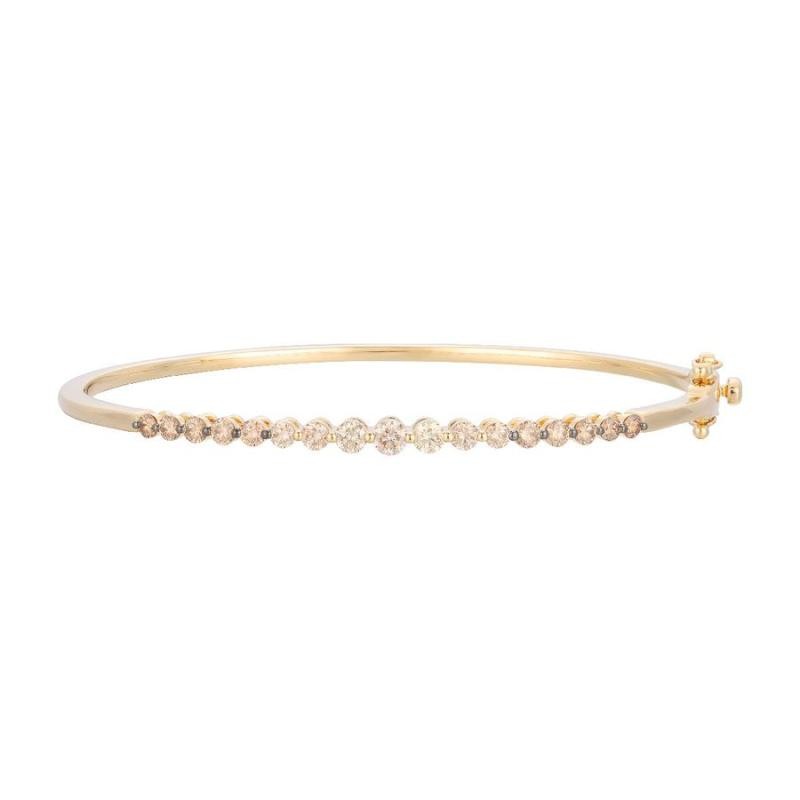 Le Vian Ombre&reg; Bangle featuring 1 cts. Chocolate Ombré&reg; Diamonds set in 14K Honey Gold&trade;