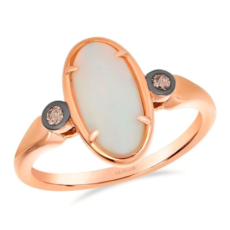 Le Vian&reg; Ring featuring 1 1/5 cts. Neopolitan Opal&reg; , 1/20 cts. Nude Diamonds&trade; set in 14K Strawberry Gold&reg;
