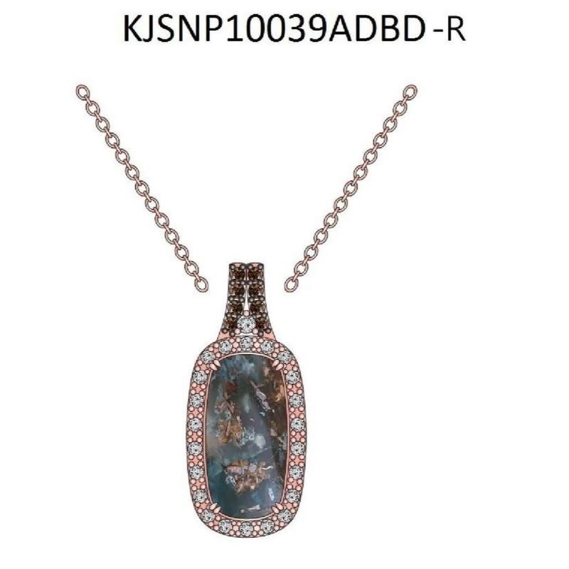 Le Vian&reg; Pendant featuring 7 cts. Chocolate Aquadite&trade; , 5/8 cts. Nude Diamonds&trade; , 1/5 cts. Chocolate Diamonds&reg; set in 14K Strawberry Gold&reg;