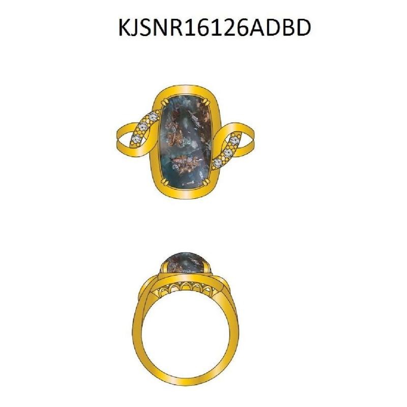 Le Vian&reg; Ring featuring 7 cts. Chocolate Aquadite&trade; , 1/6 cts. Nude Diamonds&trade; set in 14K Honey Gold&trade;