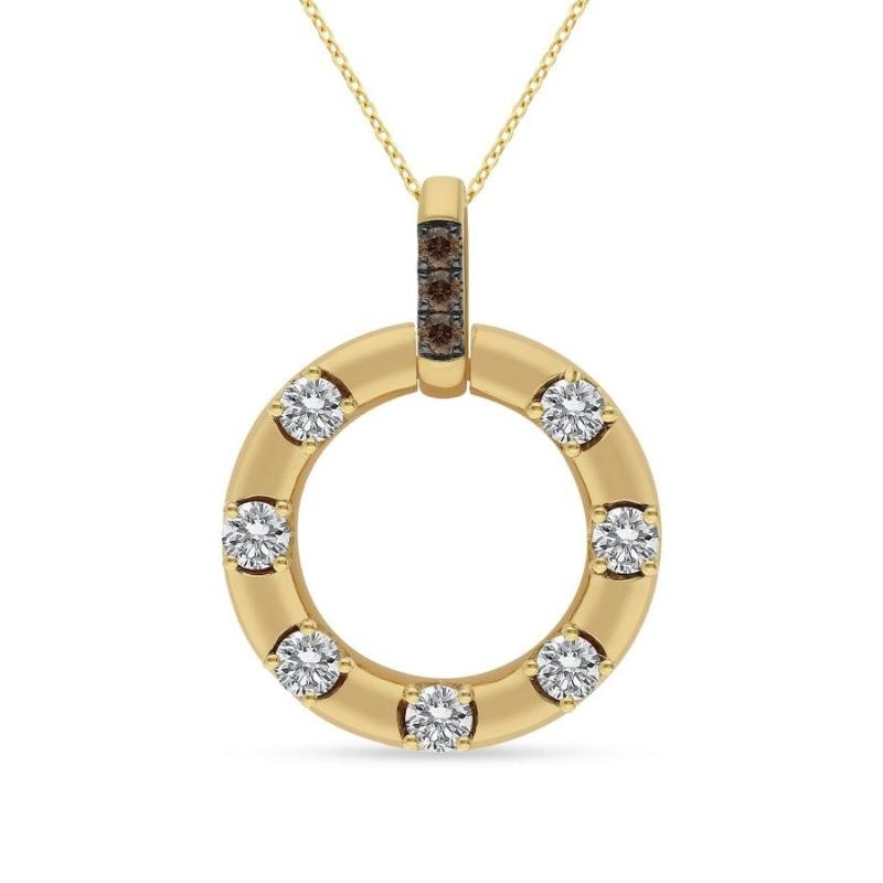 Le Vian&reg; Pendant featuring 5/8 cts. Nude Diamonds&trade; , 1/20 cts. Chocolate Diamonds&reg; set in 14K Honey Gold&trade;