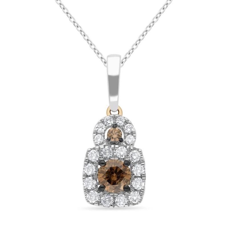 Le Vian Couture&reg; Pendant featuring 1/4 cts. Chocolate Diamonds&reg; , 1/5 cts. Vanilla Diamonds&reg; set in P14 Honey Gold&trade;