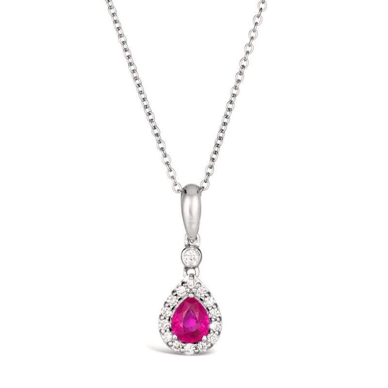 Le Vian&reg; Pendant featuring 1/3 cts. Passion Ruby&reg; , 1/10 cts. Vanilla Diamonds&reg; set in 14K Vanilla Gold&reg;