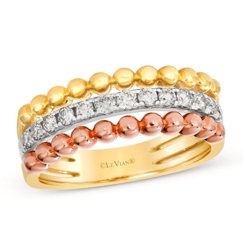 Le Vian&reg; Ring featuring 3/8 cts. Nude Diamonds&trade; set in 14K Tri Color Gold