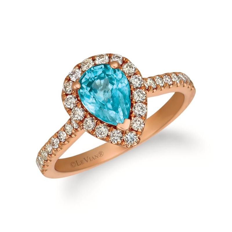 Le Vian&reg; Ring featuring 1 1/2 cts. Blueberry Zircon&trade; , 1/2 cts. Nude Diamonds&trade; set in 14K Strawberry Gold&reg;
