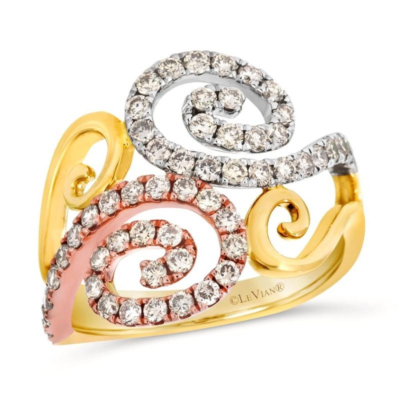 Le Vian&reg; Ring featuring 7/8 cts. Nude Diamonds&trade; set in 14K Tri Color Gold