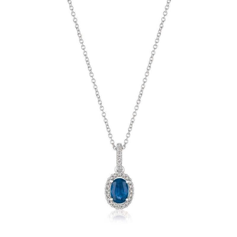 Le Vian&reg; Pendant featuring 1/2 cts. Blueberry Sapphire&trade; , 1/10 cts. Vanilla Diamonds&reg; set in 14K Vanilla Gold&reg;