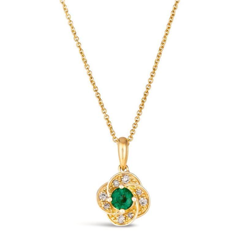 Le Vian&reg; Pendant featuring 1/3 cts. Costa Smeralda Emeralds&trade; , 1/10 cts. Nude Diamonds&trade; set in 14K Honey Gold&trade;