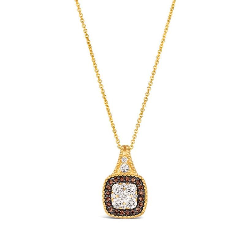 Le Vian&reg; Pendant featuring 3/8 cts. Nude Diamonds&trade; , 1/6 cts. Chocolate Diamonds&reg; set in 14K Honey Gold&trade;