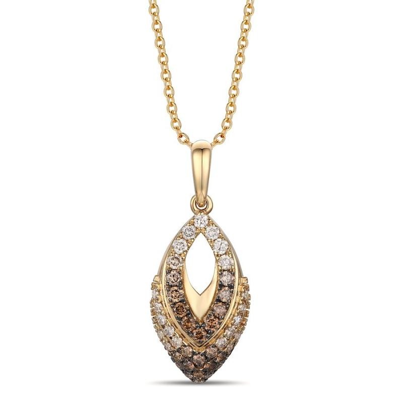 Le Vian Ombre&reg; Pendant featuring 1/2 cts. Chocolate Ombré&reg; Diamonds set in 14K Honey Gold&trade;