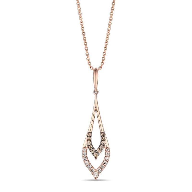 Le Vian&reg; Pendant featuring 1/6 cts. Nude Diamonds&trade; , 1/8 cts. Chocolate Diamonds&reg; set in 14K Strawberry Gold&reg;