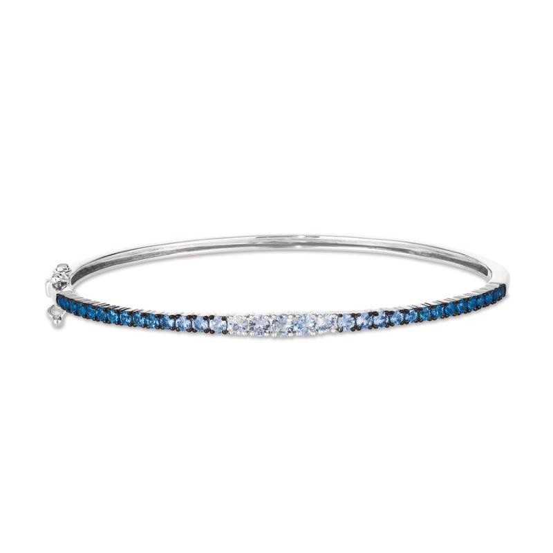 Le Vian Ombre&reg; Bangle featuring 1 cts. Denim Ombré&reg; Sapphire, 1/2 cts. Vanilla Sapphire&trade; , set in 14K Vanilla Gold&reg;